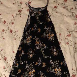 Black dress with flower detailing